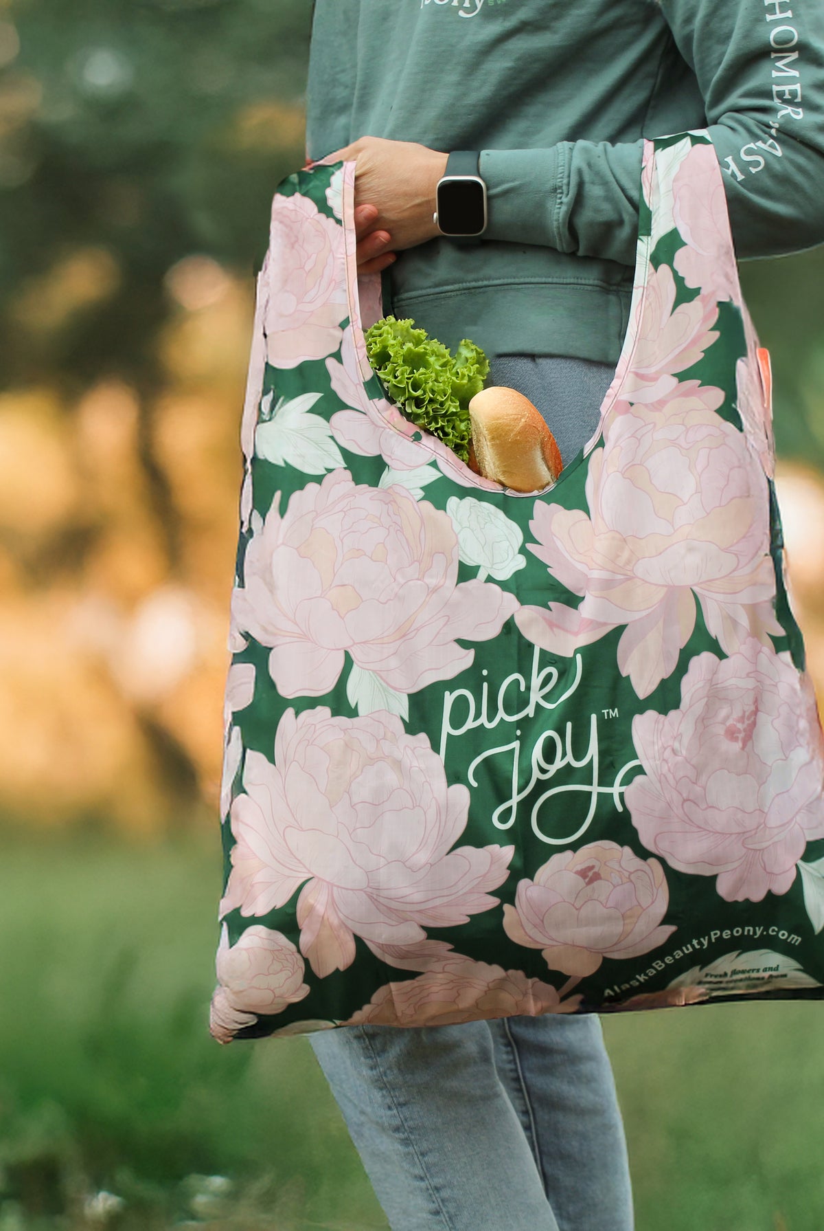 REUSABLE ‘PICK JOY’ BAGGU TOTE BAG-Apparel-Alaska Beauty Peony Coop-Alaska Beauty Peony Coop