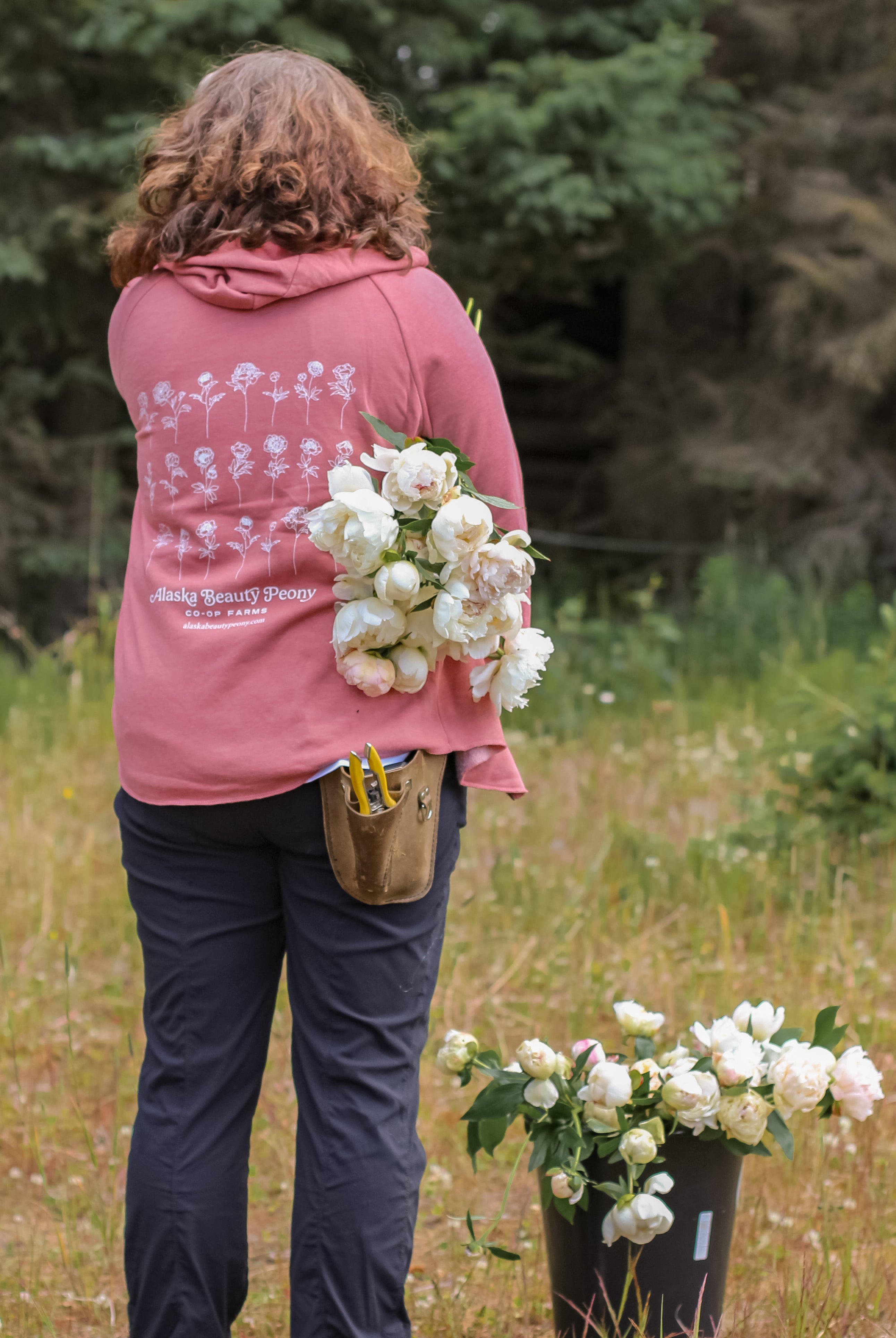 Pick Joy Zip Hoodie - Dusty Rose-Apparel-Alaska Beauty Peony Coop-Small-Alaska Beauty Peony Coop