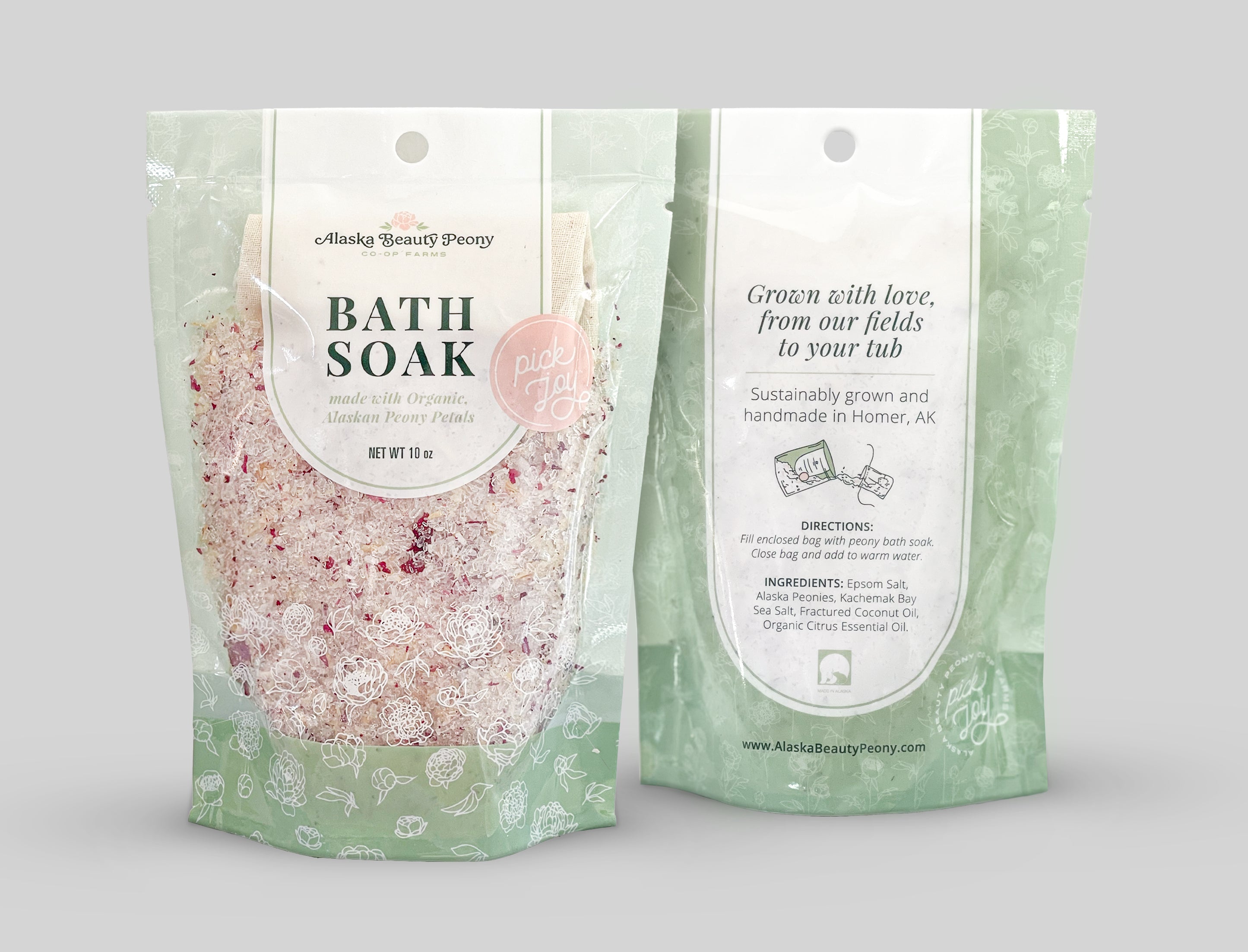 Peony Bath Soak - 10 oz-Bath & Body-Alaska Beauty Peony Coop-Alaska Beauty Peony Coop
