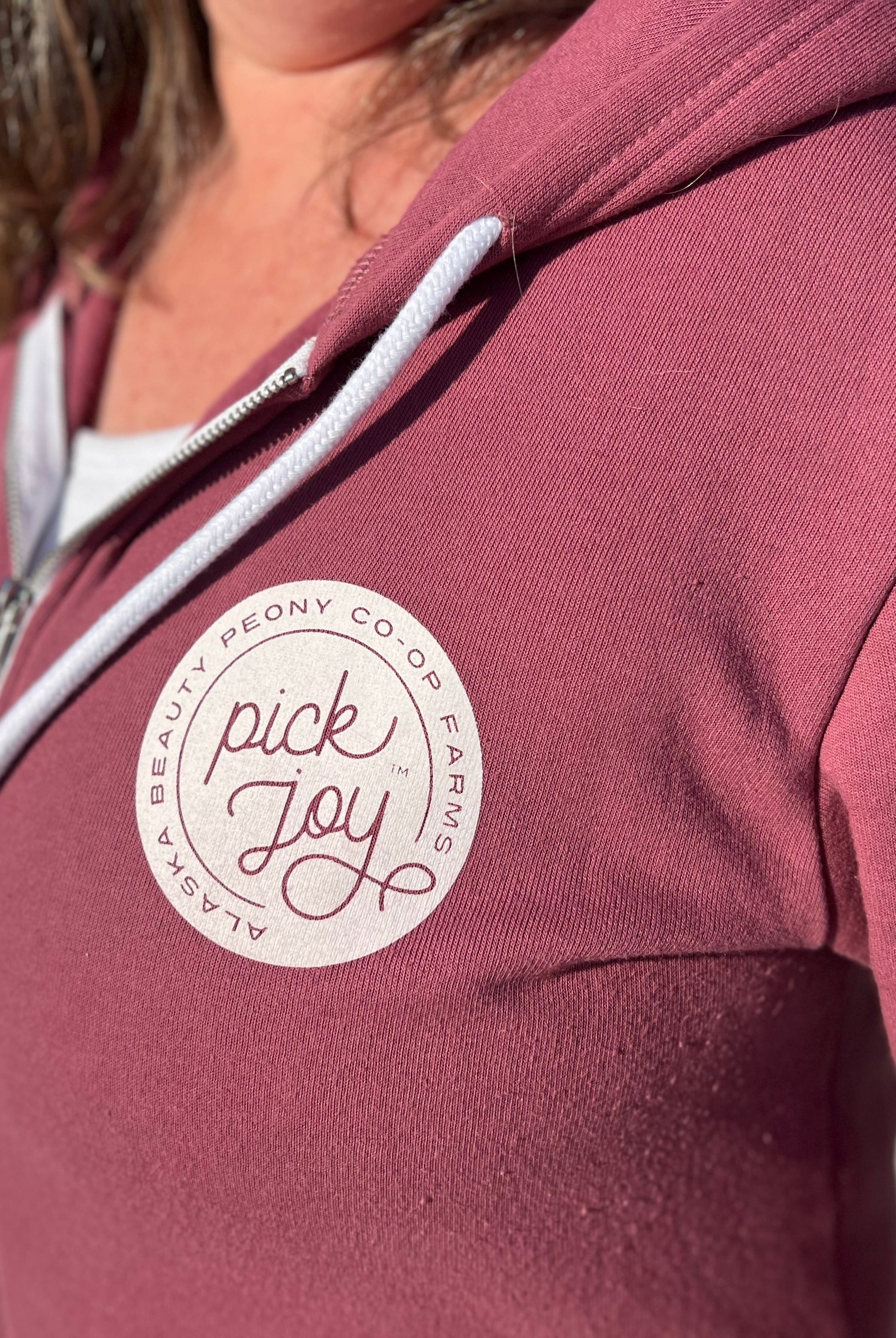 Pick Joy Zip Hoodie - Wine