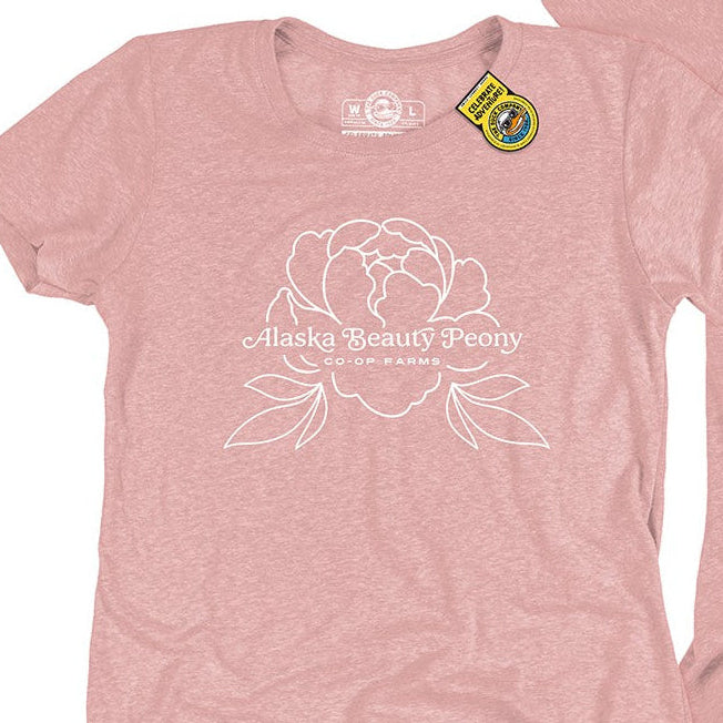 Peony Co-op Tee Shirt-Apparel-Alaska Beauty Peony Coop-Wood Rose-S-Alaska Beauty Peony Coop