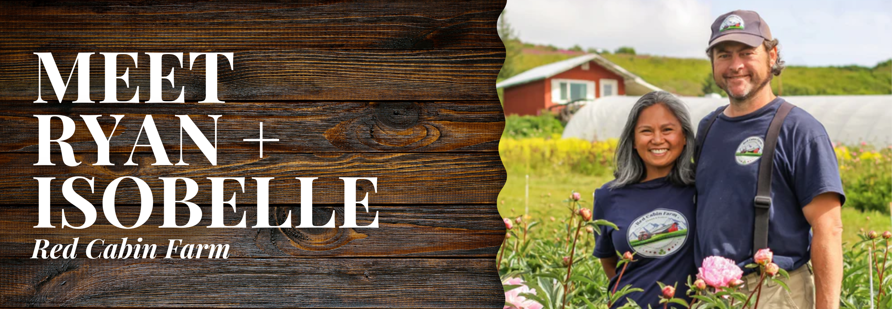 Red Cabin Farm // Ryan & Isobelle Mahoney | Desktop Blog Banner | Alaska Beauty Peony Cooperative | Homer, AK